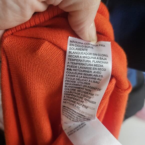 Chicos Medium Size 1 Soft Warm Cashmere Blend Tunic Sweater Oversized Colorful - Picture 7 of 12